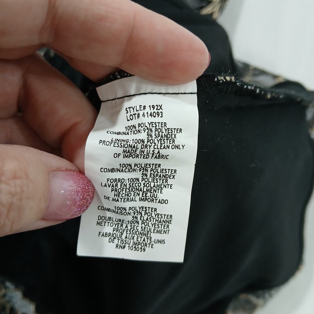 Xscape Dress Womens Medium Floral Embroidered Mesh Overlay Cocktail Party Formal - Picture 7 of 12